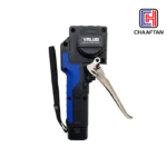 The VALUE Cordless Flaring Tool represents an entirely new standard in this category of tools. It offers quality and convenience previously unattainable in HVACR installation and maintenance. Key Features: ergonomic handle single-button operation effortless and fast flaring tube position limiter for a perfectly shaped flare built-in LED light Tube 1/4”, 3/8”, 1/2”, 5/8”, 3/4” optional: 6/8/9/10/12/15/16/18/19mm Flaring shape JIS B 8607 Operating temperature 5°C - 40°C Charging time ~ 35 min Power supply AC 100 - 240 V (50 - 60 Hz) Dimensions 256 x 101 x 100 mm Flaring times 15 - 20 sec Single charge 90 flaring (tube 3/8") Speed 120 rpm Power li-battery 7,4 V; 2 Ah Application soft copper tube Set flaring tool, battery, charger, case, clamp: 1/4”, 3/8”, 1/2”, 5/8”, 3/4” Weight 1,38 kg Packaging plastic case