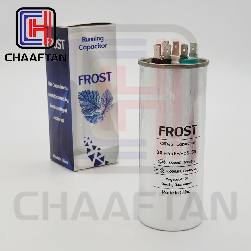 خازن 5+30 میکروفاراد 3 پایه Frost